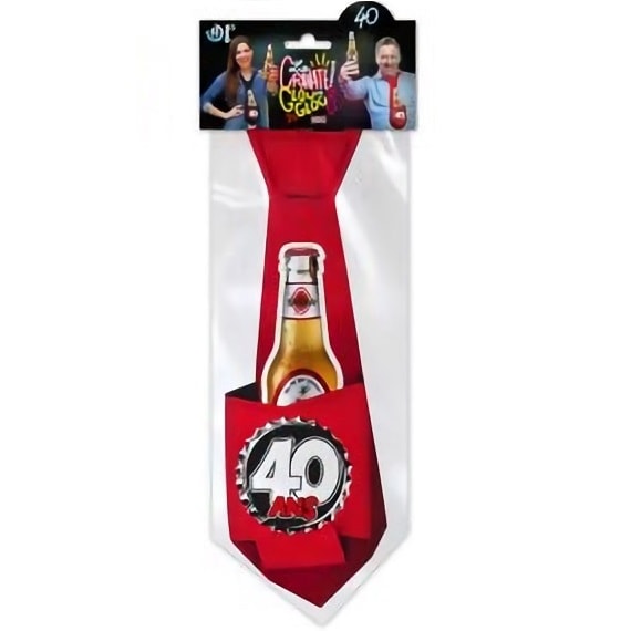 cravate-rouge-anniversaire-40ans-pour-cadeau-de-fete