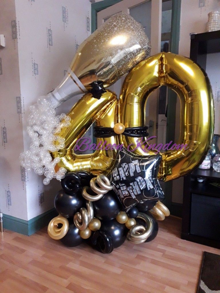 bouquet ballon chiffre or aluminium 40