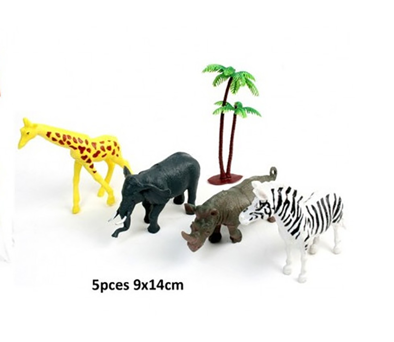 4 figurines animaux de la savane