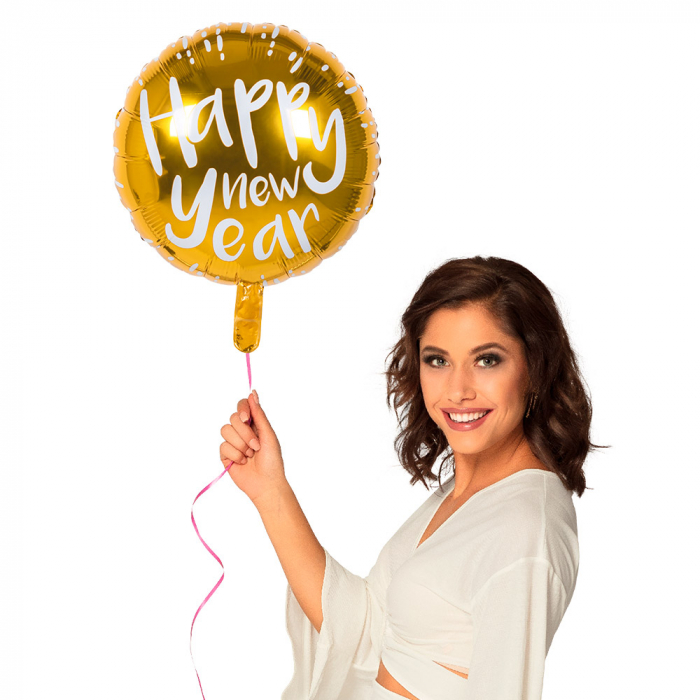 ballon aluminium or happy new year 1