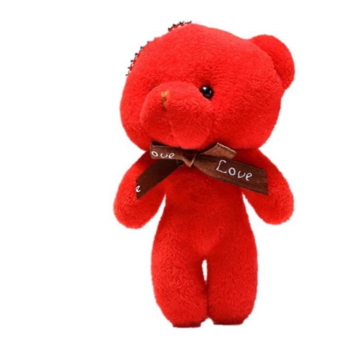 porte clef mini ours rouge love