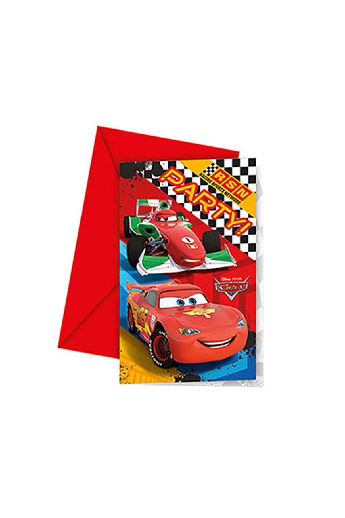 6 invitations cars rsn party