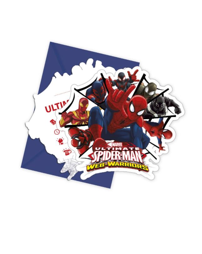 6 invitations Spiderman Web-Warriors™