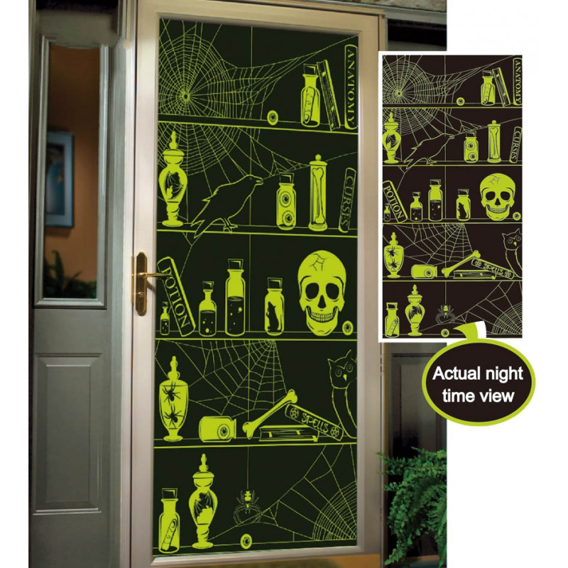 decoration de porte halloween laboratoire