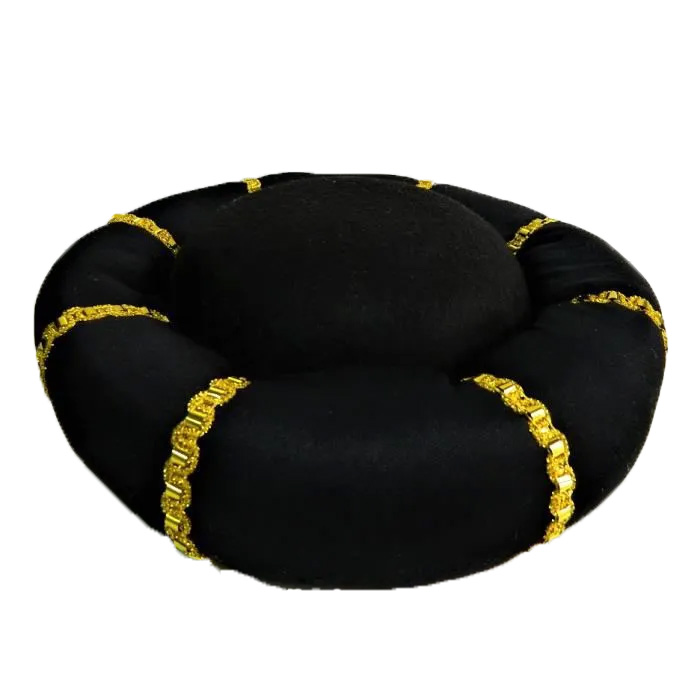 chapeau de sultan noir et or
