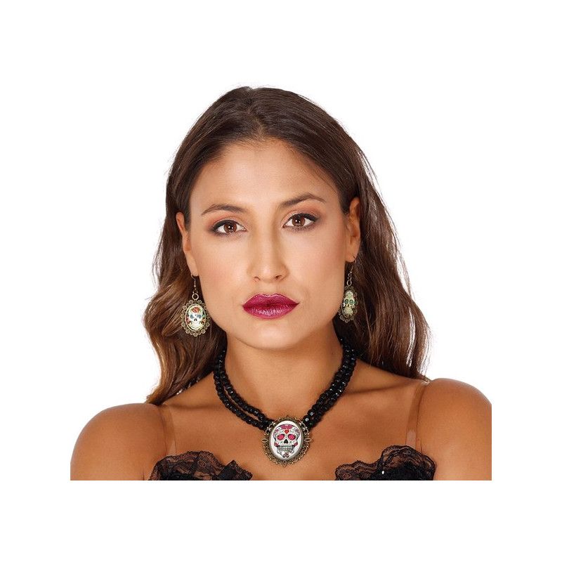 collier-et-boucles-d-oreilles-jour-des-morts mexicains