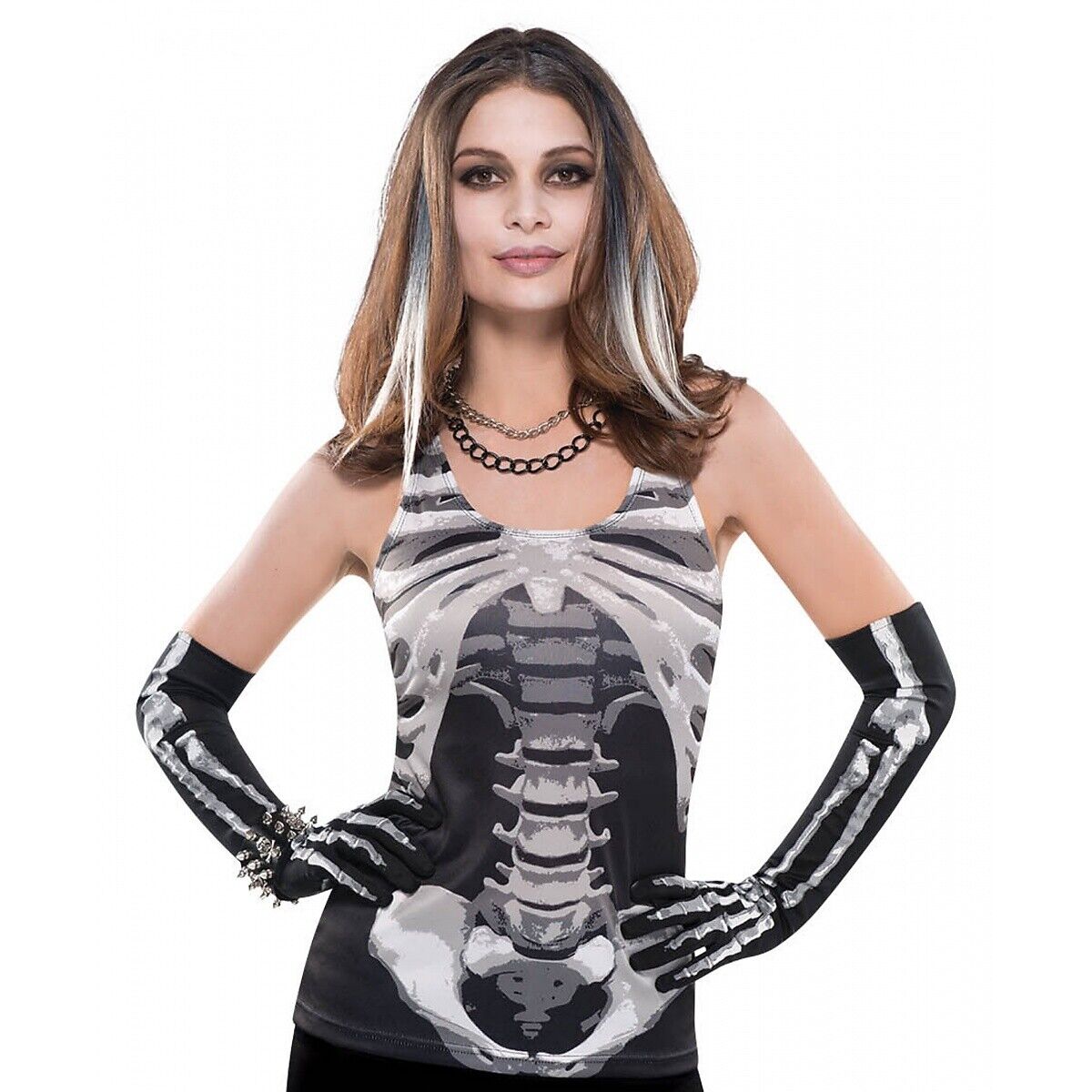 debardeur motifs squelettes halloween