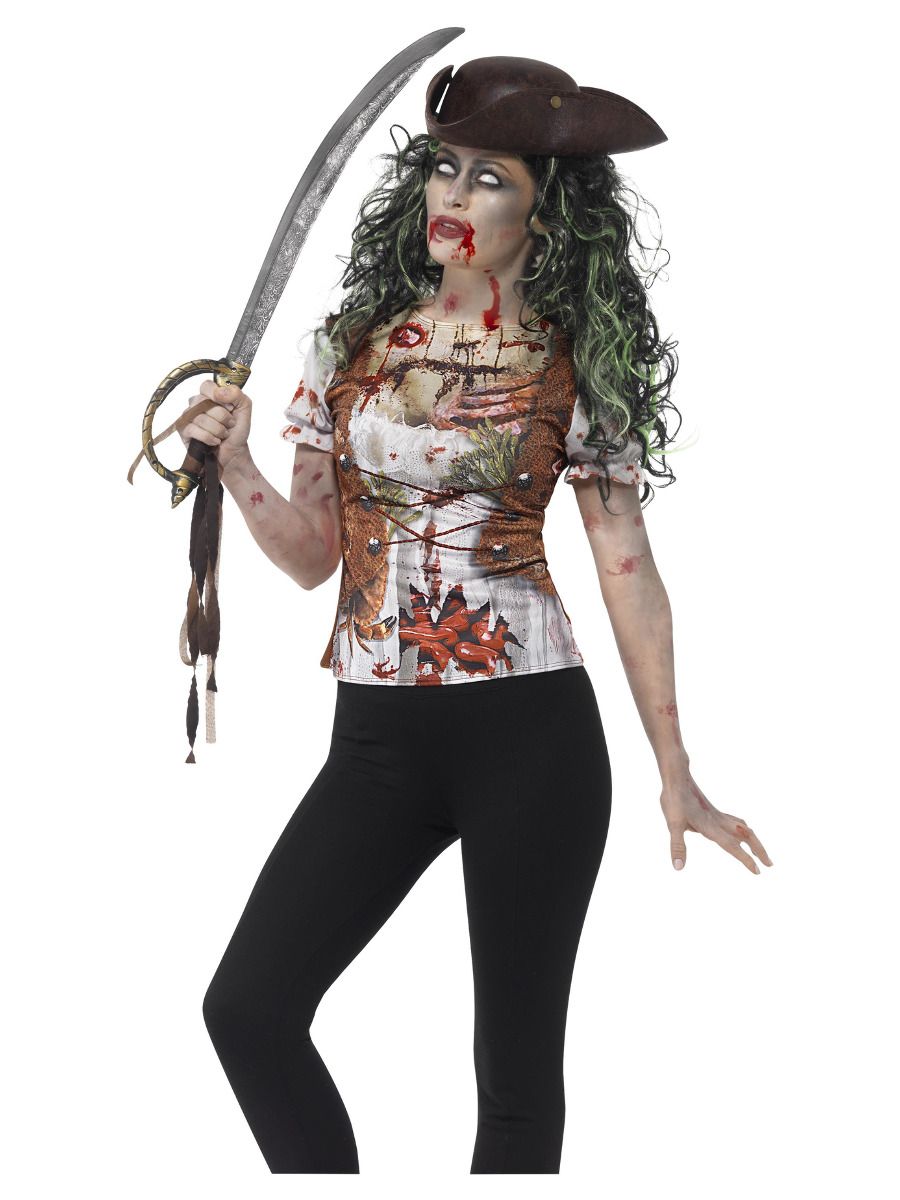 tee shirt zombie femme pirate