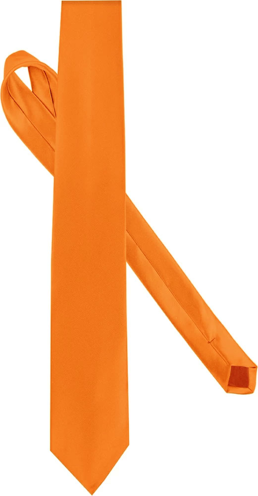 cravate satin mandarine