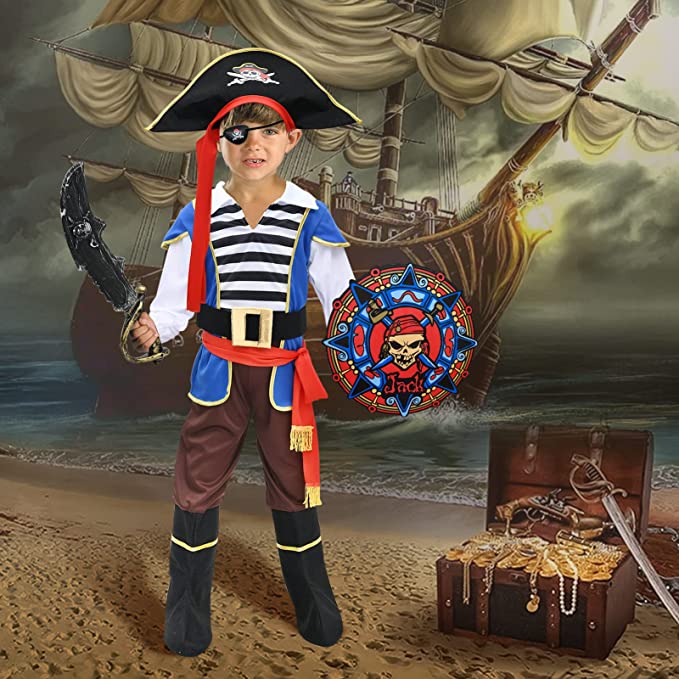 Déguisement Fille Pirate Bleu Enfant 