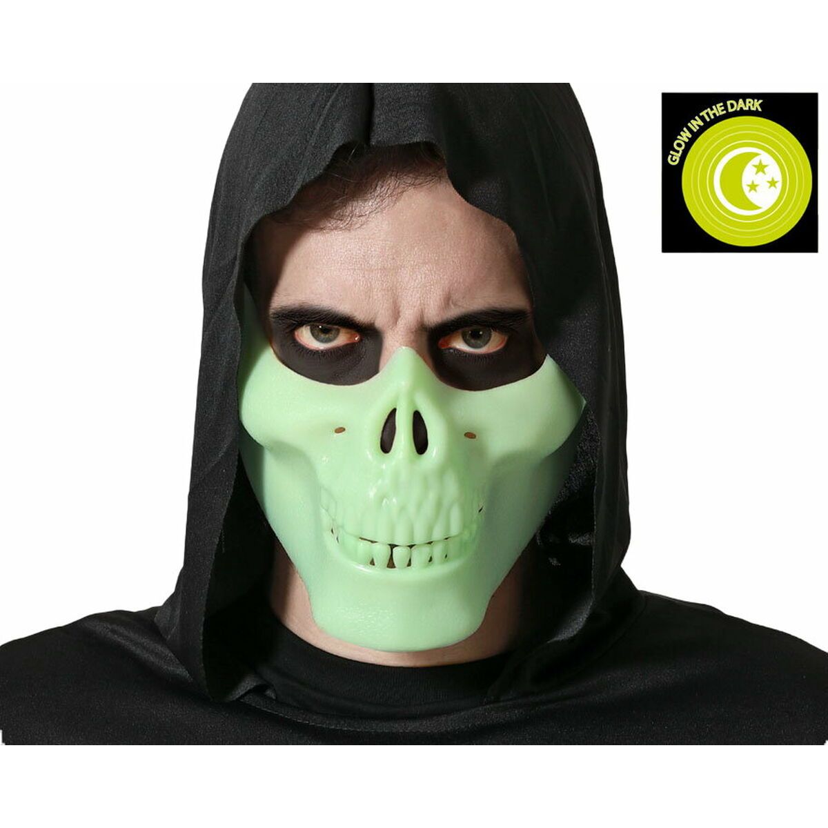 masque de squelette glow in the dark