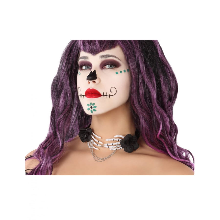 Collier-dia-de-los-muertos-avec-doigts-squelette