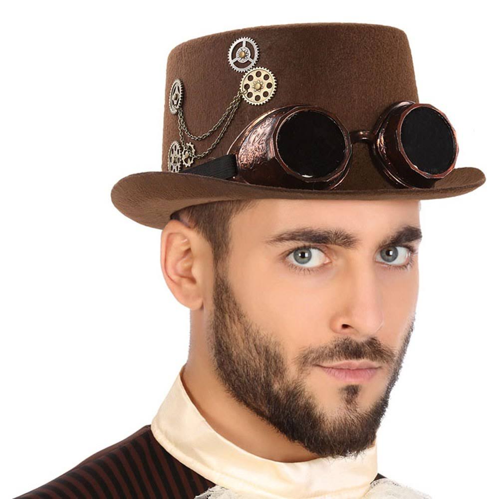 chapeau steampunk avec lunettes