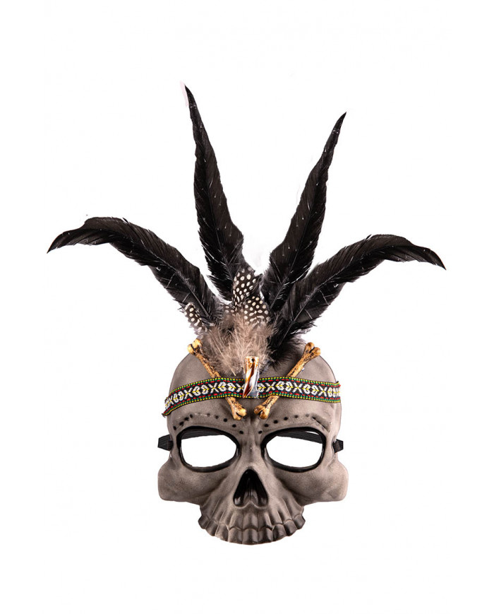 Masque Vaudou Squelette Adulte P'tit Clown | Accessoire Déguisement Halloween, Carnaval, Cosplay | Effrayant