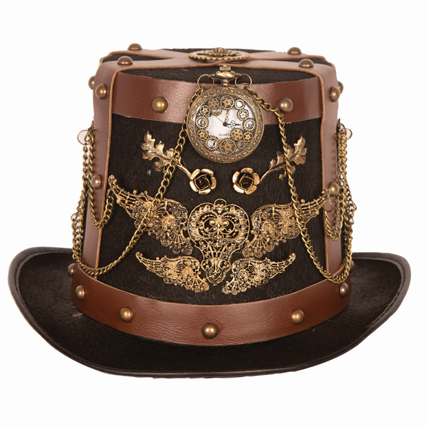 haut de forme stemapunk montre a gousset