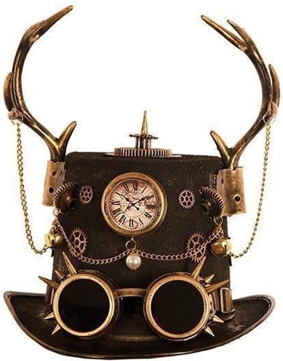 chapeau haut de forme steampunk cornes 2