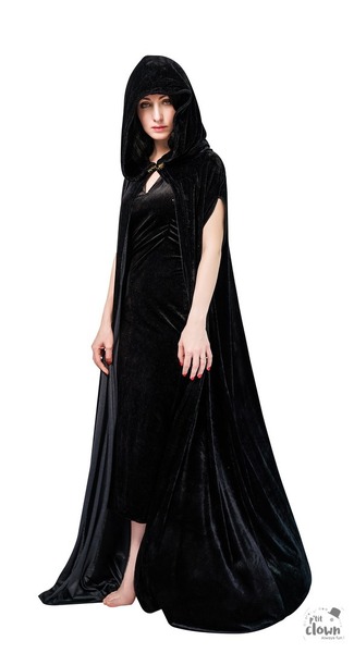 cape noire velours gothique