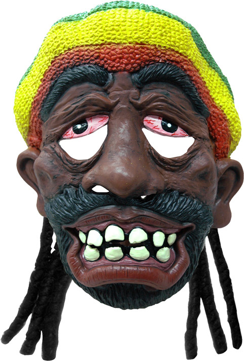 MASQUE LATEX RASTA AVEC DREADS