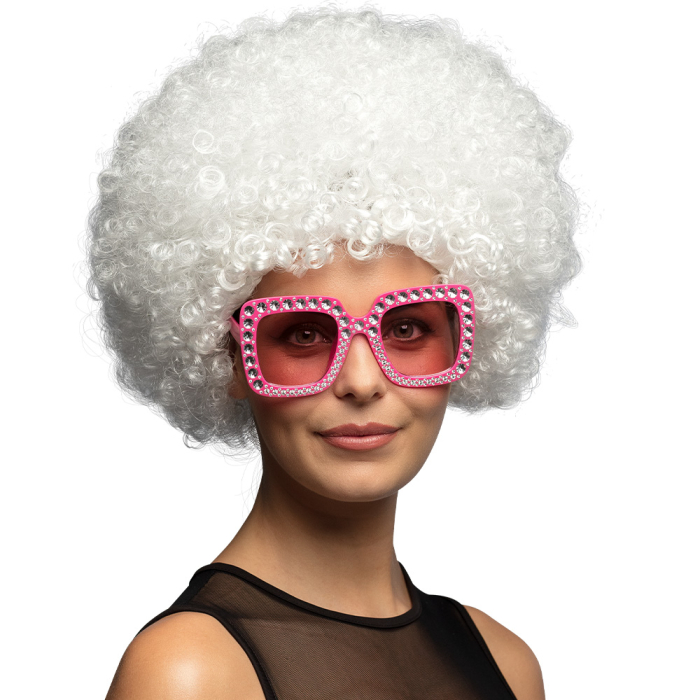 PERRUQUE AFRO BLANCHE
