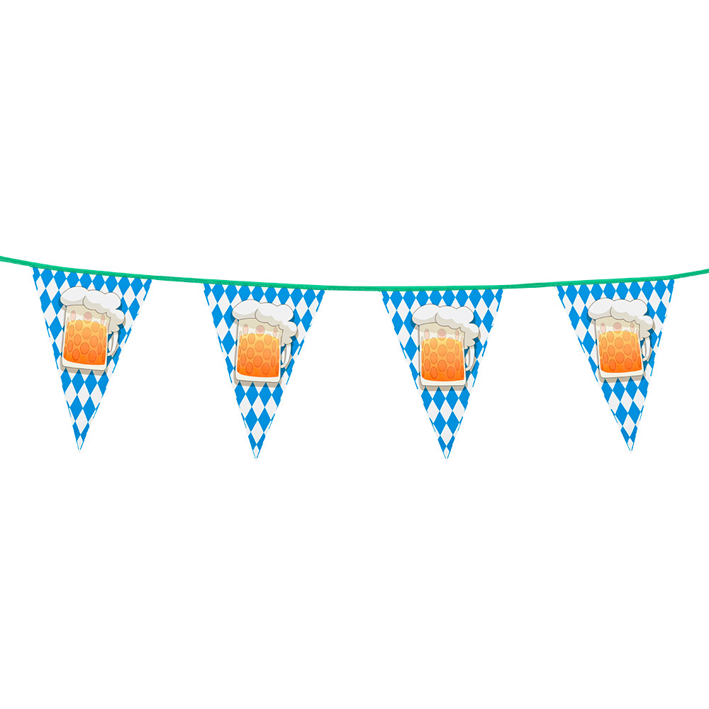guirlande fanions oktoberfest chope de biere 6m 1