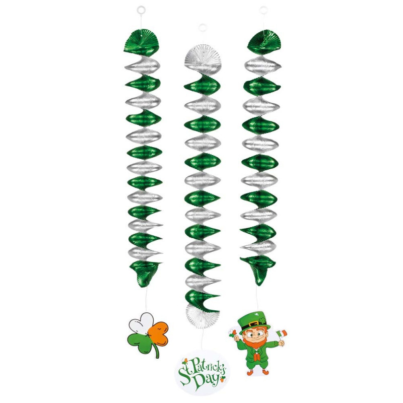 3 SPIRALES decorations-suspensions-saint-patrick-