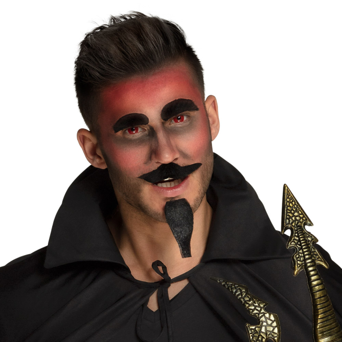 SET MOUSTACHEBARBICHETTE SOURCIL NOIRS