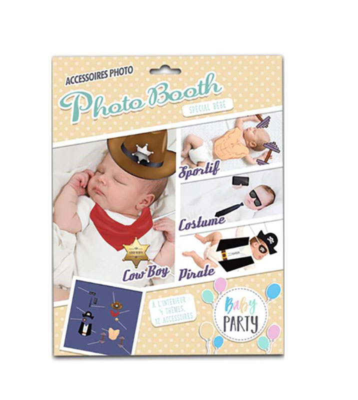 12 ACCESSOIRES PHOTOBOOTH THEME BEBE