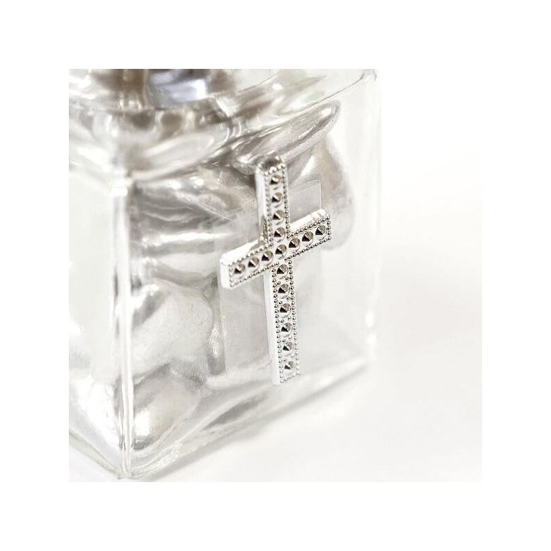 10 croix en plastique argent 2
