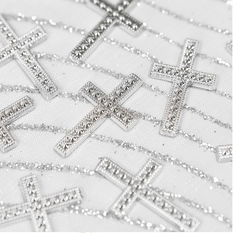 10 croix en plastique argent 1