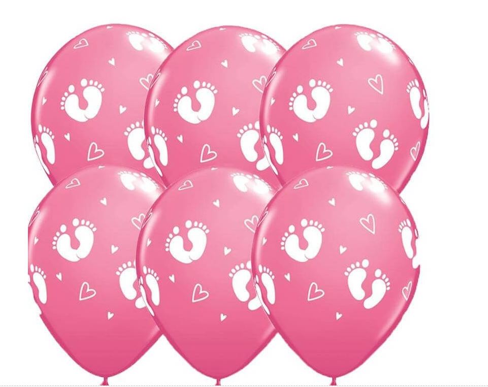 6 BALLONS 30 CM QULATEX PETONS ROSES