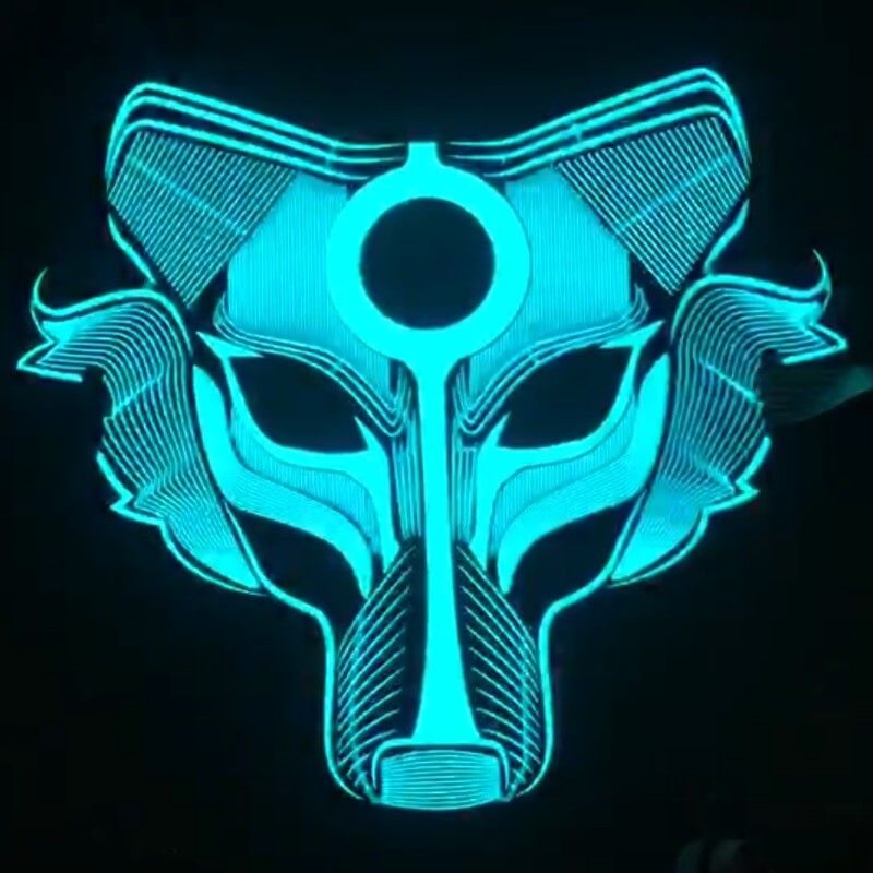 masque electro led loup 2