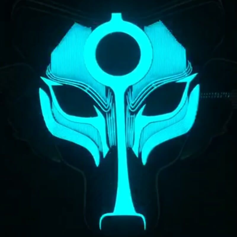 masque electro led loup