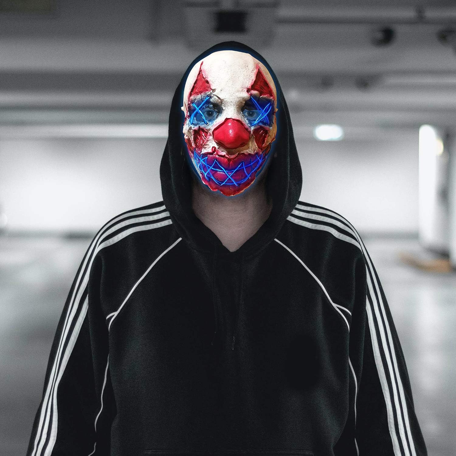 MASQUE CLOWN LATEX HORREUR LED