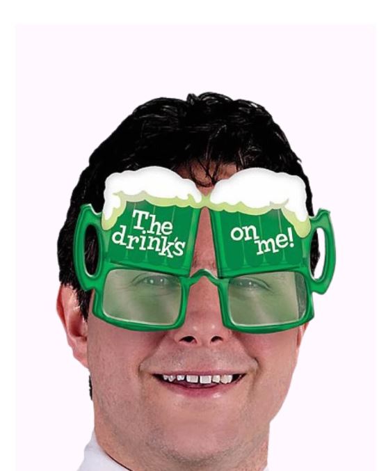 LUNETTES CHOPE DE BIERE ST PATRICK