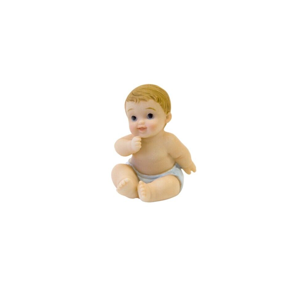 FIGURINE RESINE BEBE BLEU