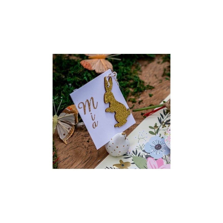 6-etiquettes-lapin-paillettes or 2
