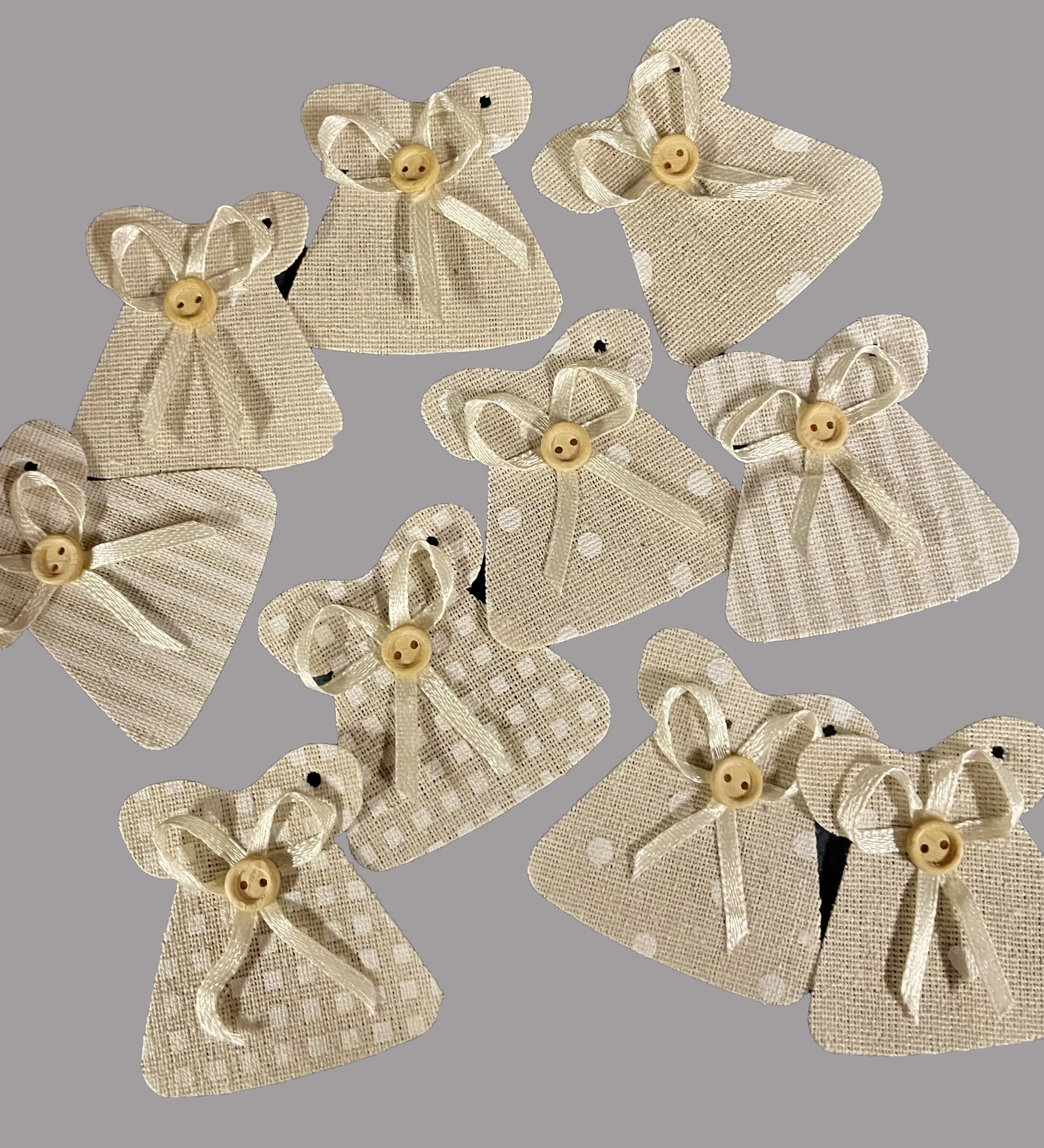 10 etiquettes robe toile de jute
