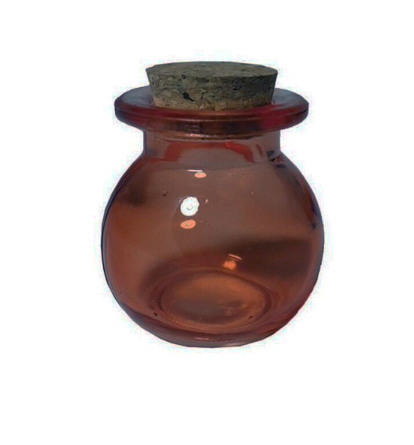 POT A DRAGEE BOULE EN VERRE CHOCOLAT
