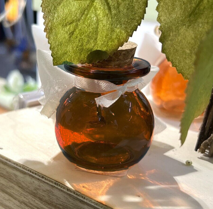 POT A DRAGEE BOULE EN VERRE CHOCOLAT 1