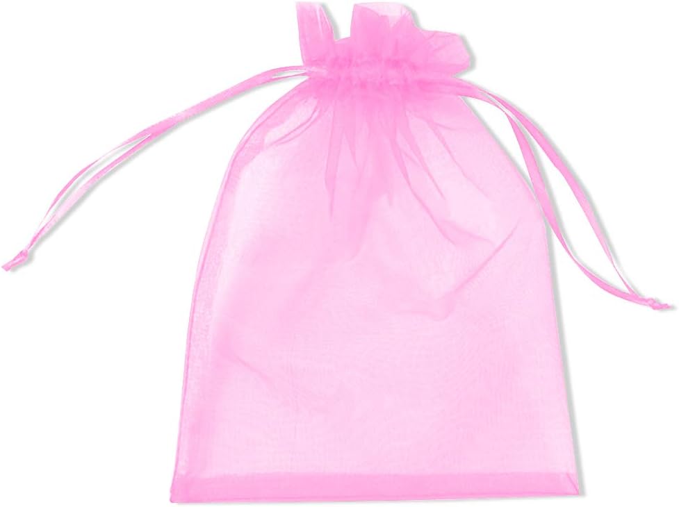 10 sachet organza roses 2