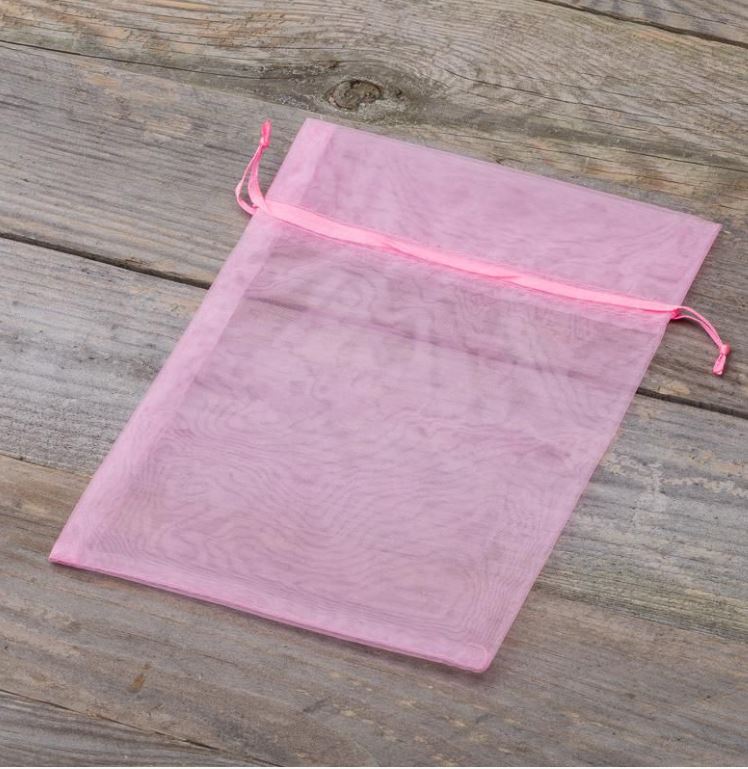 10 sachet organza roses