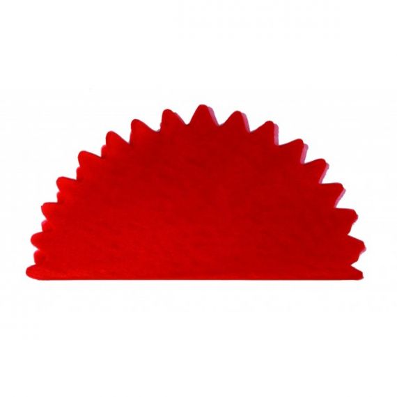 10 ronds cristal organza rouge dragee