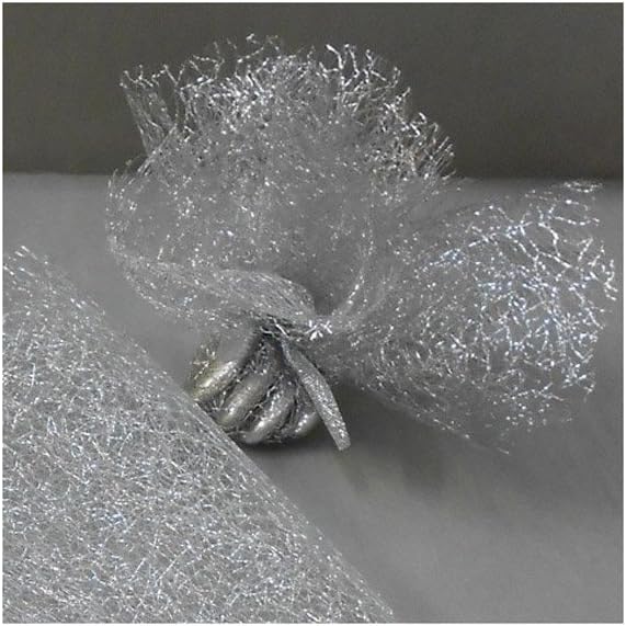 20 TULLES DRAGEES RESILLE ARGENT