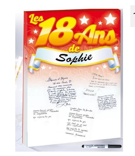 TOILE A SIGNER 18 ANS
