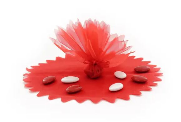 10 ROND DRAGEES CRISTAL ROUGE