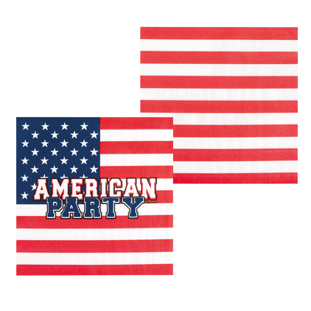20 SERVIETTES AMERICAN PARTY USA