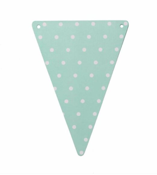 5 fanions vert menthe
