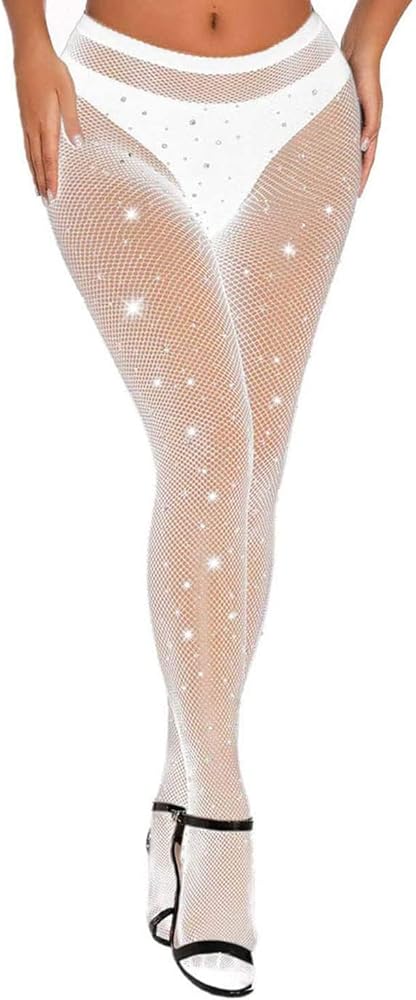 COLLANTS RESILLE BLANCS AVEC STRASS