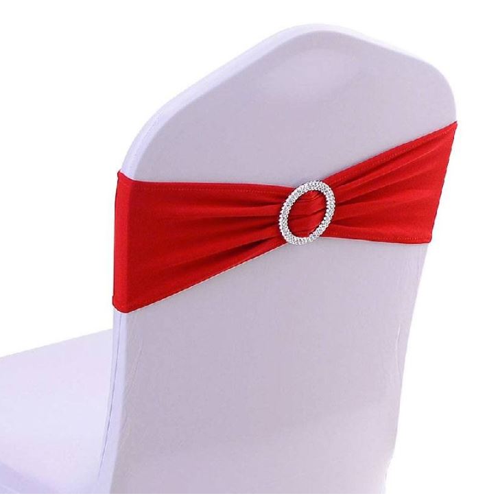 12 NOEUDS DE CHAISES LYCRA ROUGE