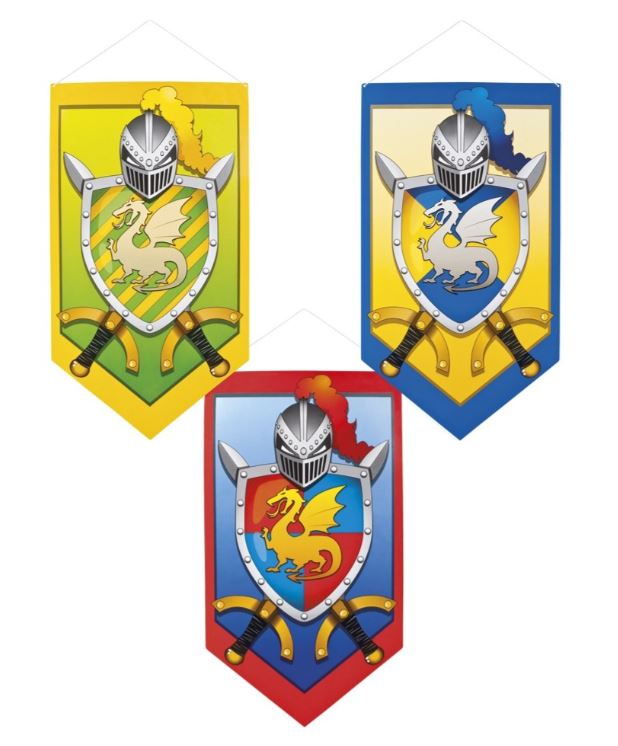 3 FANIONS MEDIEVAL CARTON